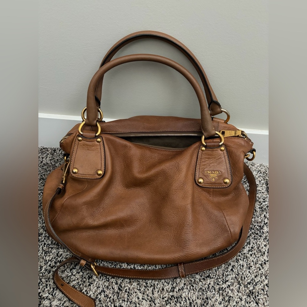 Prada Cervo Deerskin Satchel Handbag
